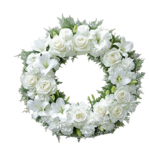 White Funeral Wreath