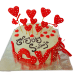 Semi Fondantant Heart Shape Cake