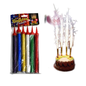 Firework Birthday Cake Sparklers Candle